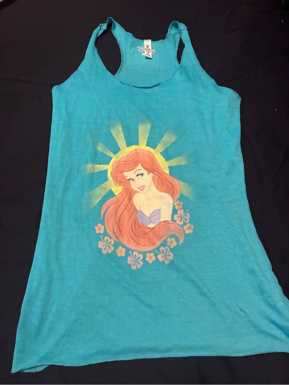 Ariel Graphic Racerback Tank Top - Teal